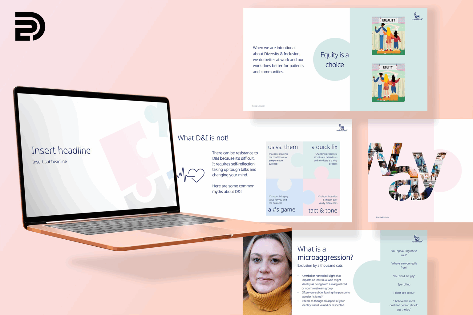 Visual Identity and Slide Templates for Novo Nordisk, Diversity and Inclusion